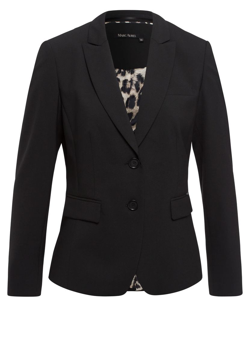 Klassischer Marineblauer Zwei-Knopf-Blazer