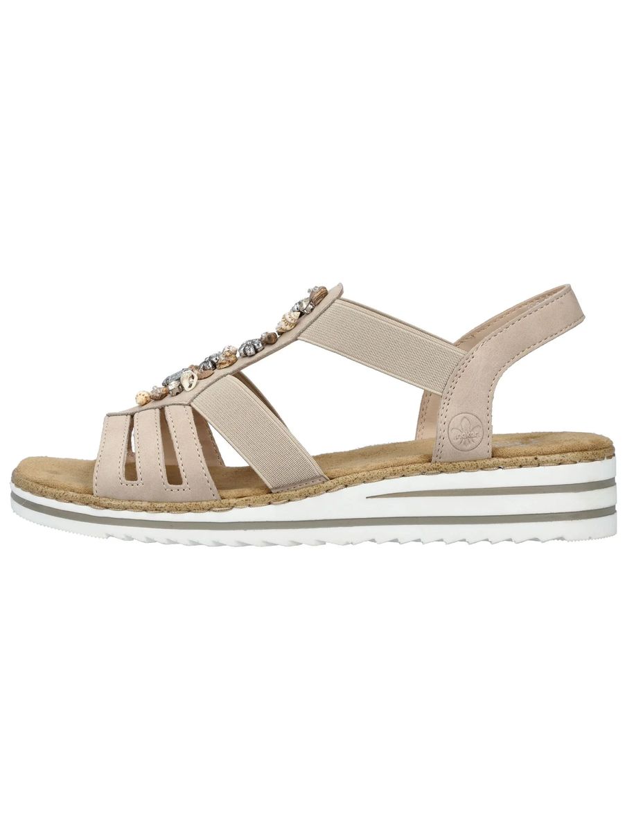 Bequeme Riemchensandalen mit Perlen