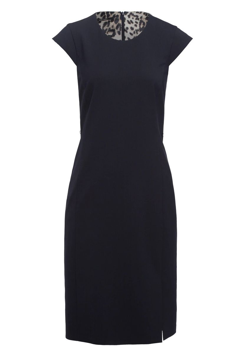 Elegantes schwarzes Etuikleid mit Futter