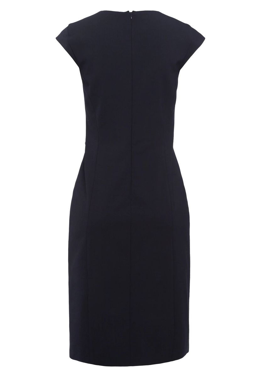 Elegantes schwarzes Etuikleid mit Futter