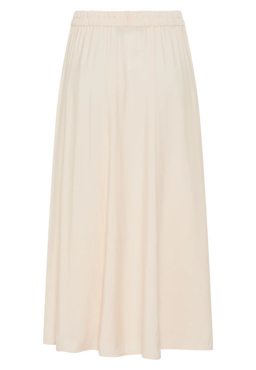 Eleganter Midi-Rock aus glänzendem Twill