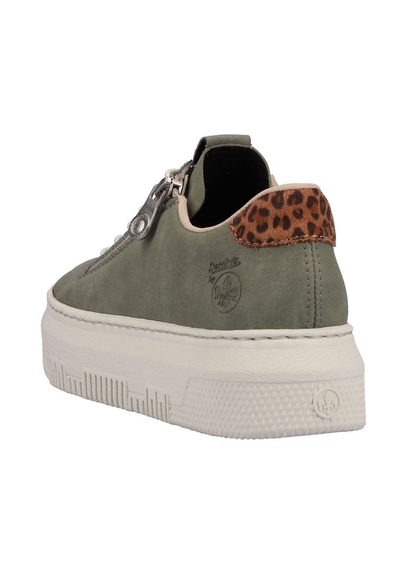 Sneaker im Lederlook mit Reißverschluss