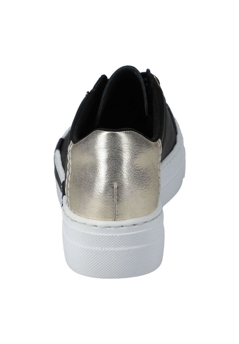 Schwarzer Sneaker in Lederoptik