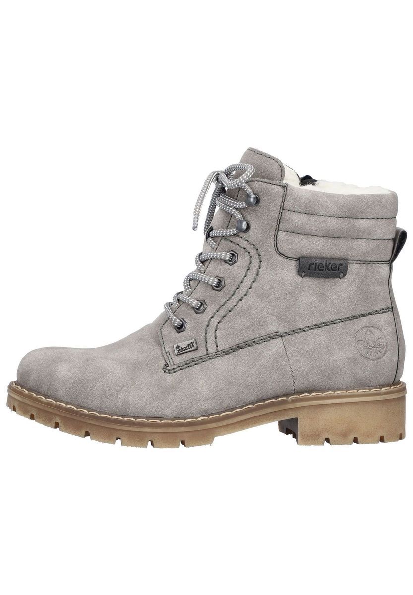 Schnürstiefeletten mit Futter aus Kunstfell