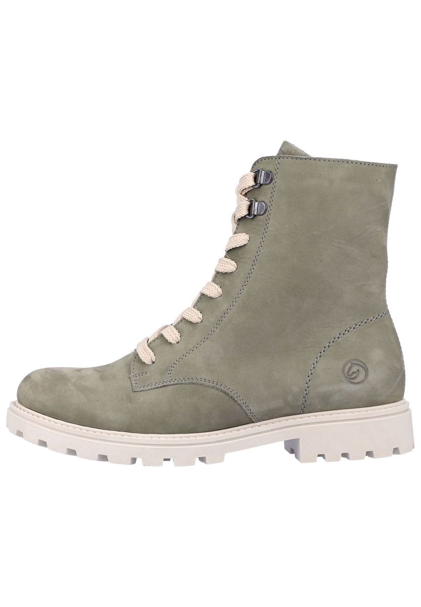 Leder-Stiefelette mit Schnürung