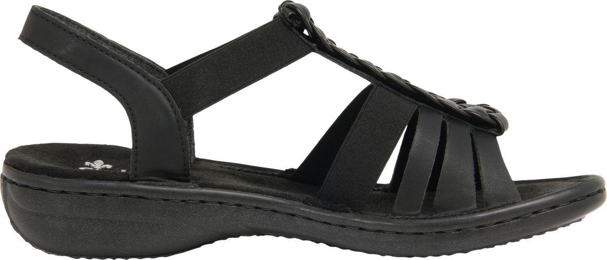 Geflochtene, elastische Slingback-Sandale mit Riemchen