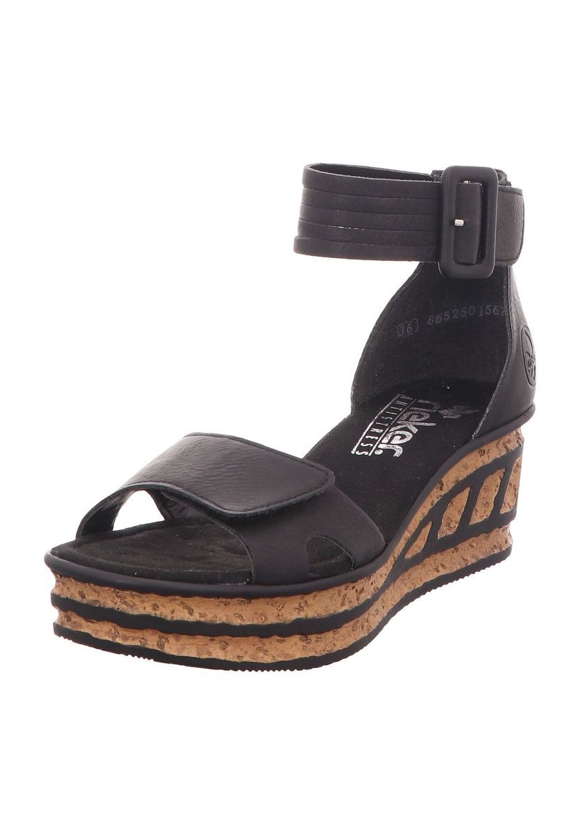 Damen Keilsandalette mit Knöchelriemen