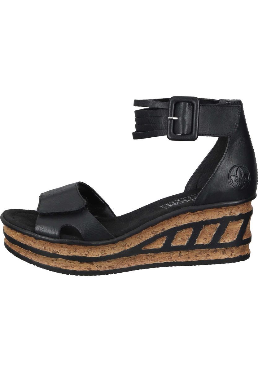 Damen Keilsandalette mit Knöchelriemen