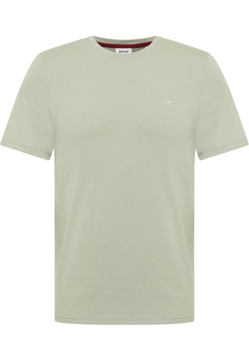 Klassisches einfarbiges T-Shirt mit Rundhalsausschnitt