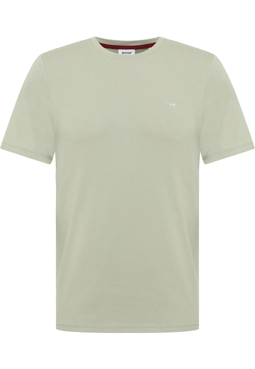 Klassisches einfarbiges T-Shirt mit Rundhalsausschnitt