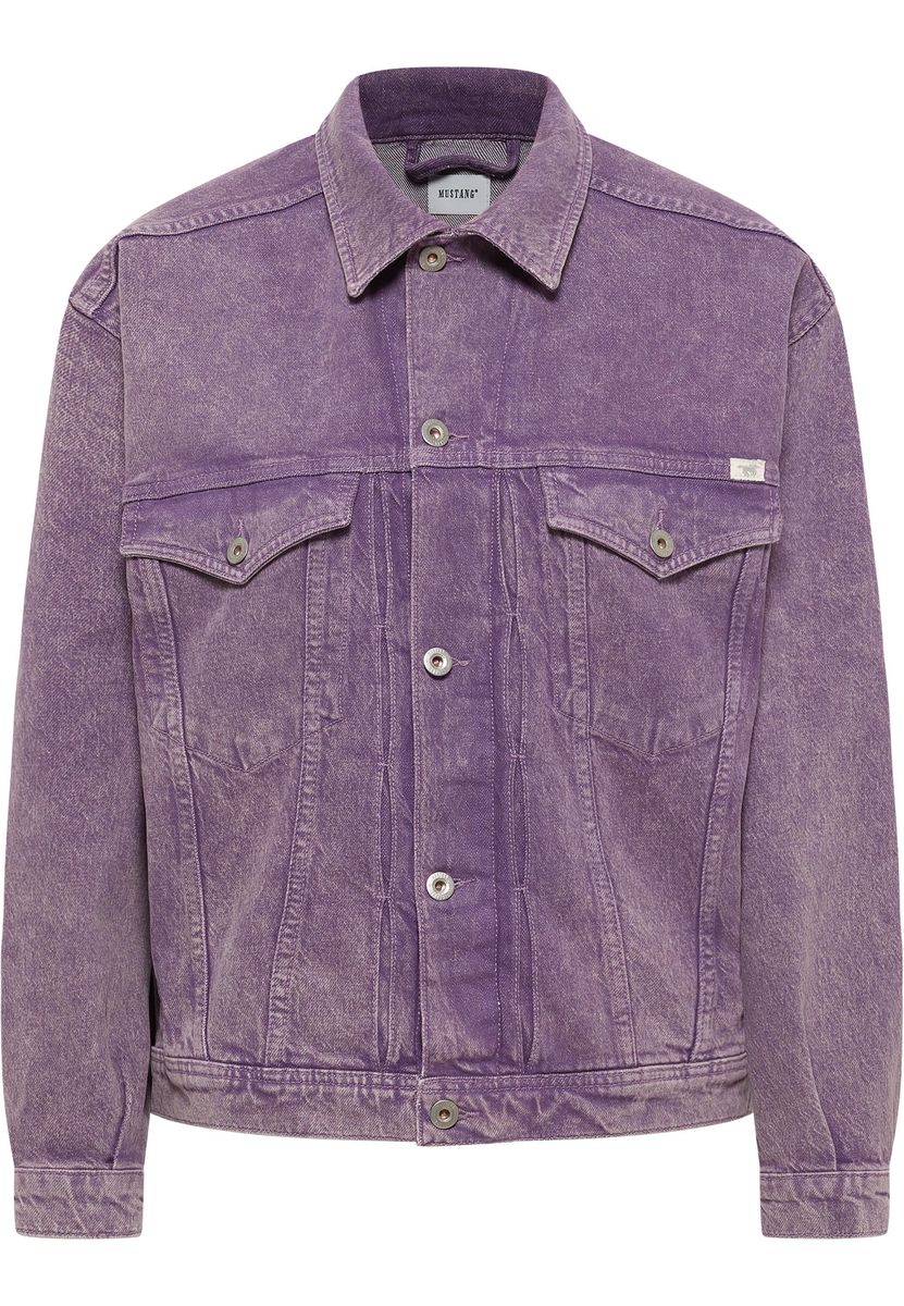 Lila Acid-Wash Jeansjacke
