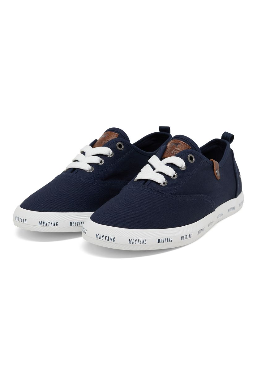 Marineblaue Canvas Low-Top Sneaker