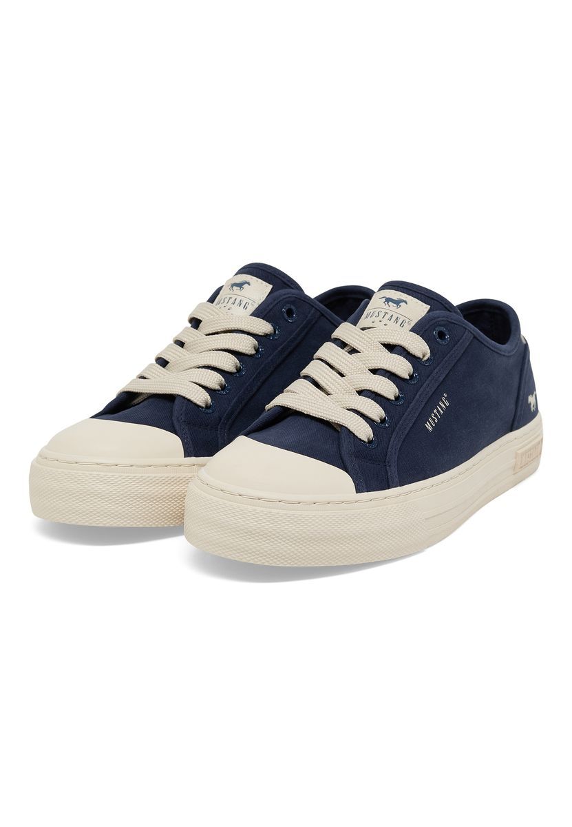 Marineblaue Canvas-Sneakers