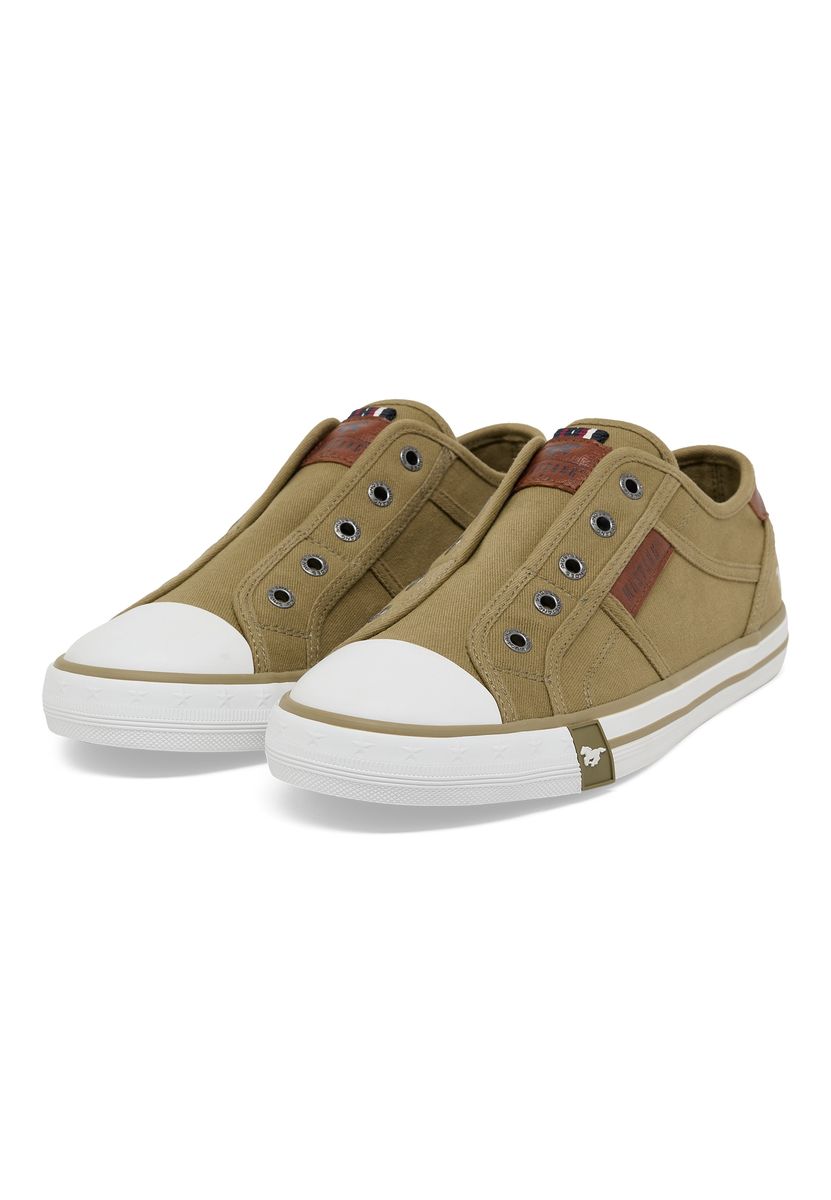 Khaki Canvas Slip-On Sneaker