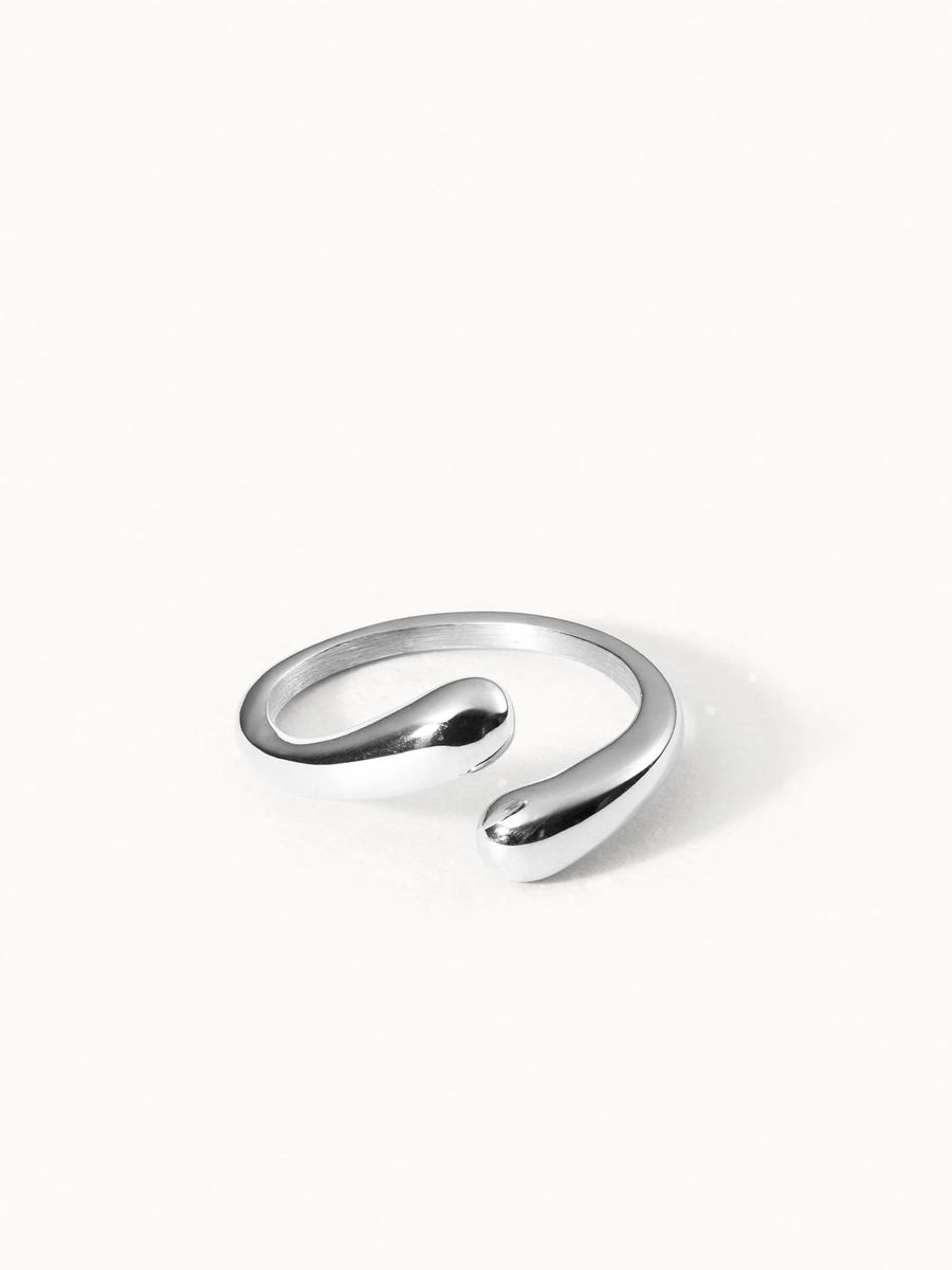 Offener Tropfen Statement Ring