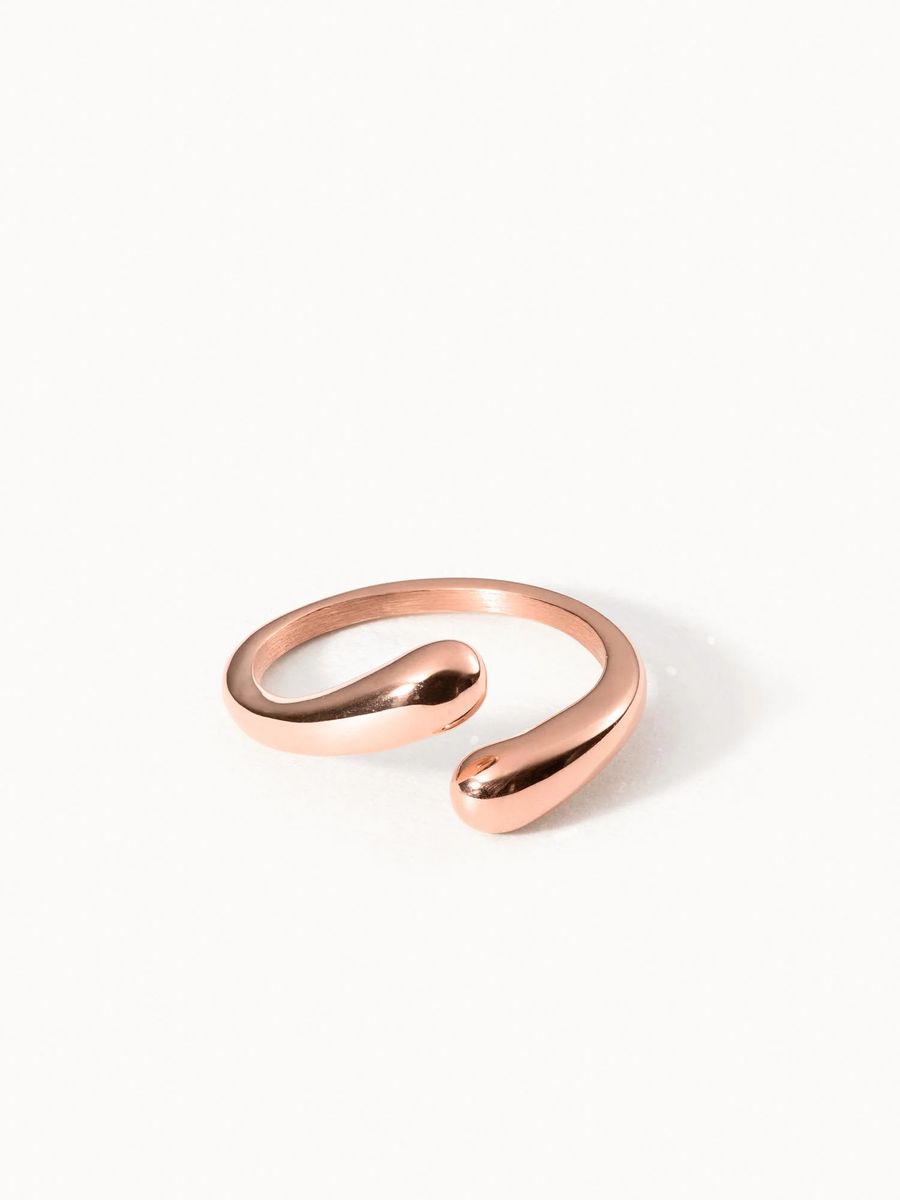 Offener Tropfen Statement Ring