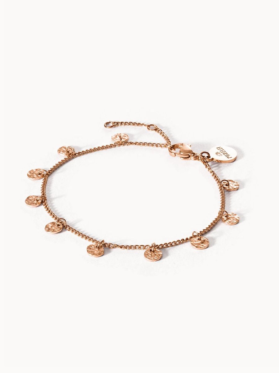 Zierliches Goldmünzen-Charm-Armband