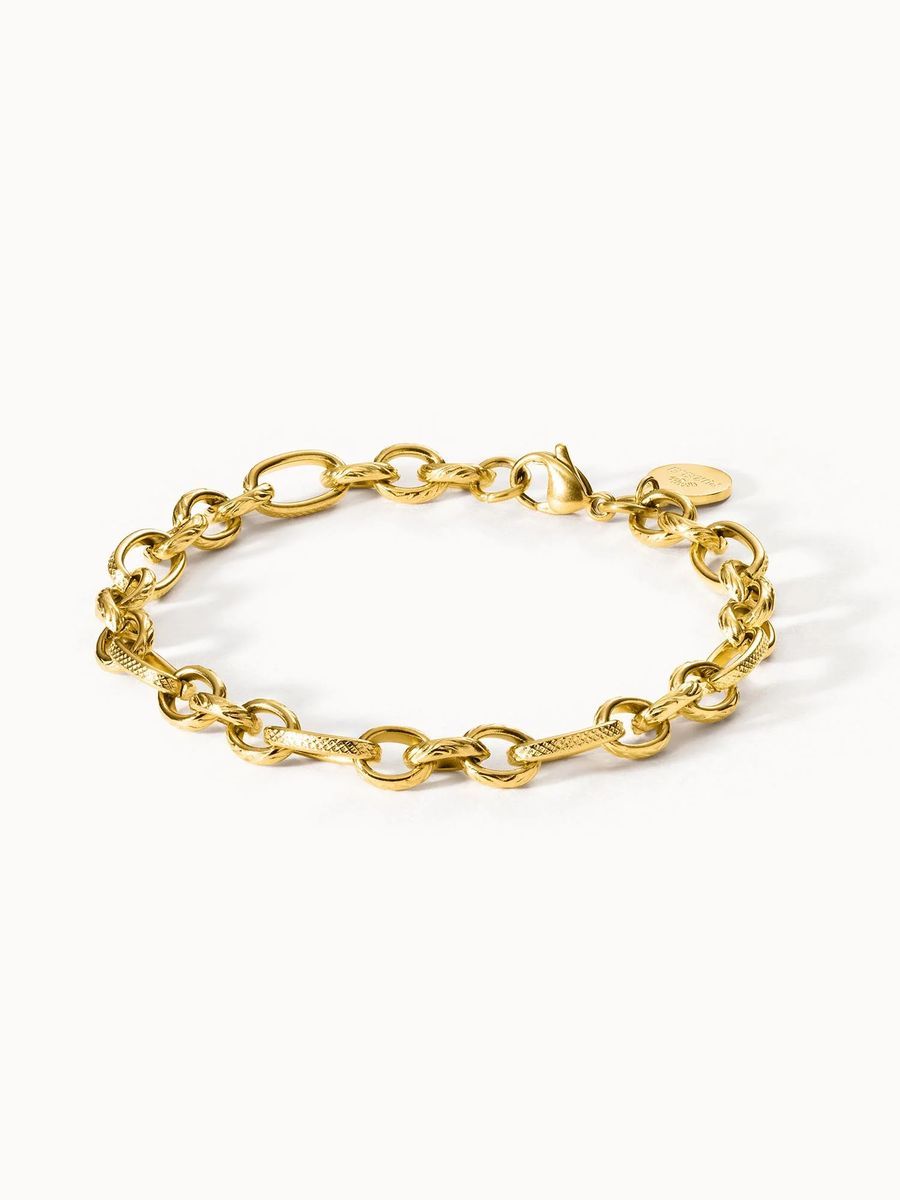 Klassisches goldfarbenes Gliederarmband
