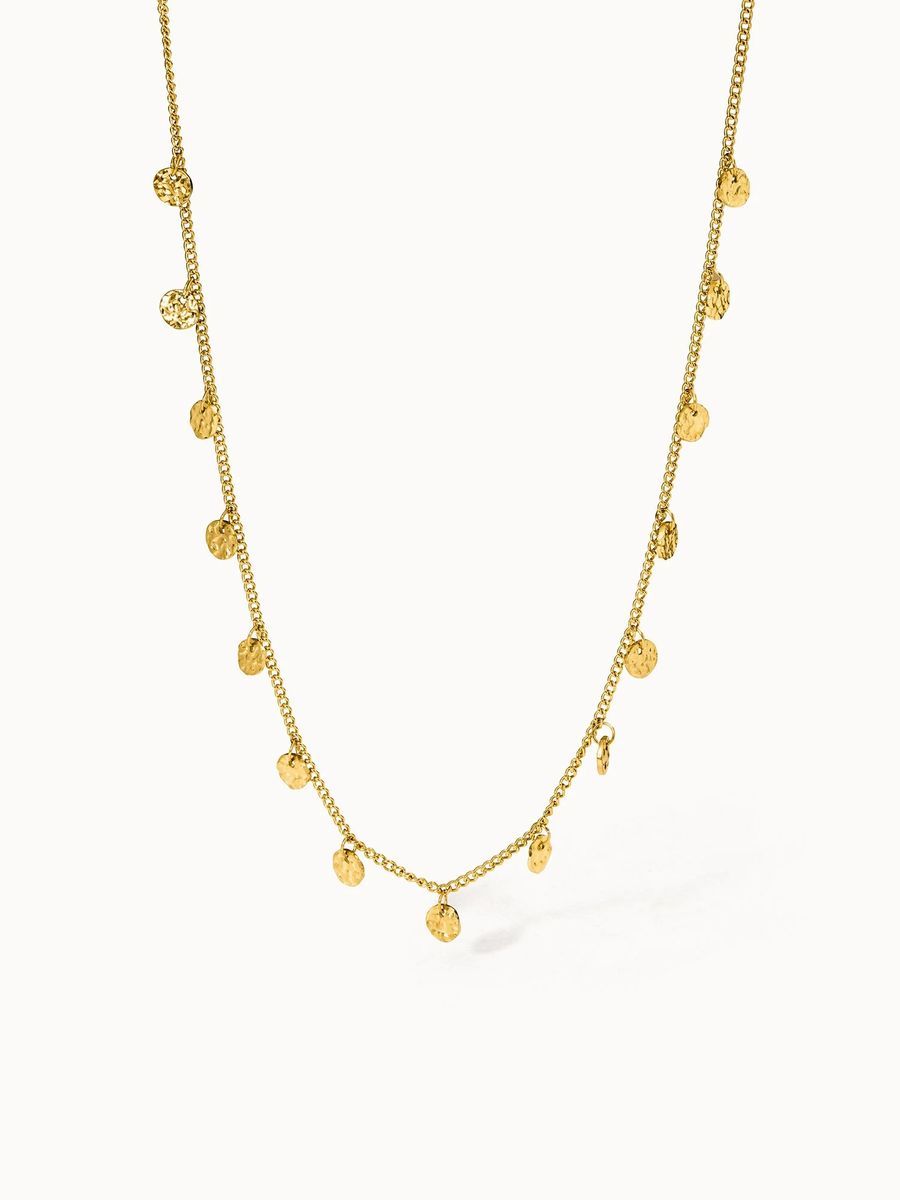 Zierliche Goldmünzen-Halskette