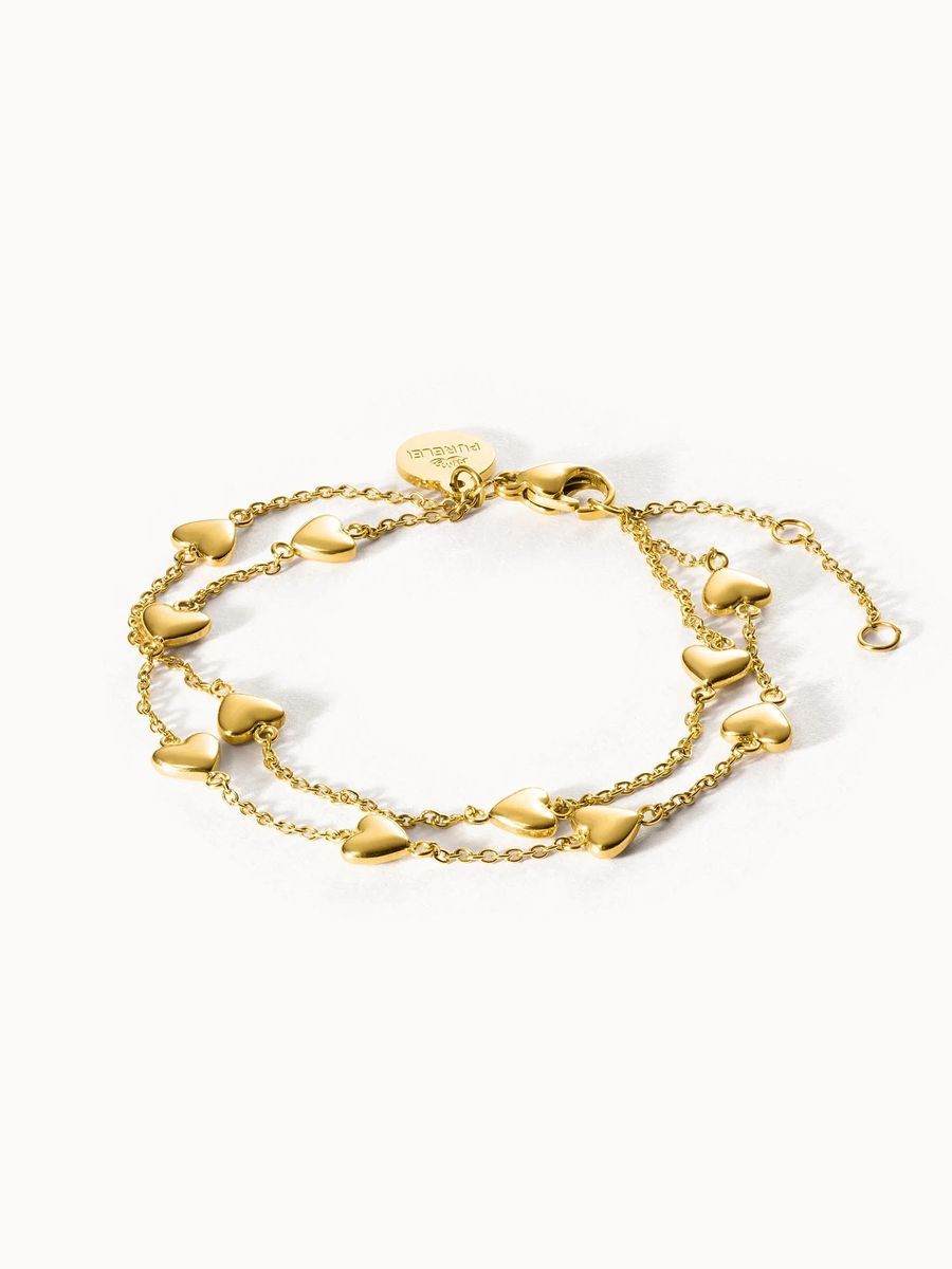 Zartes Herz-Charm-Armband, verstellbar