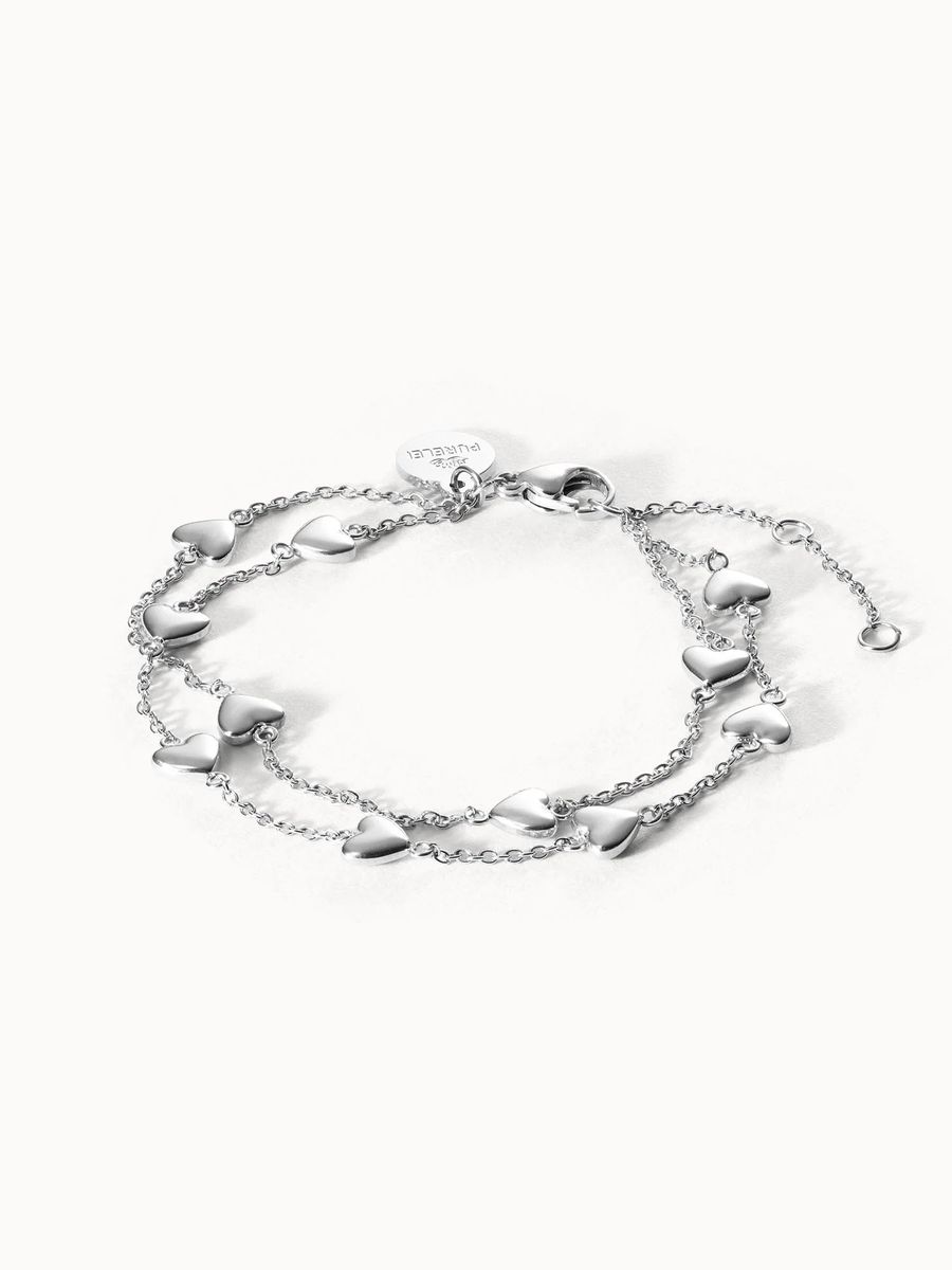 Zartes Herz-Charm-Armband, verstellbar