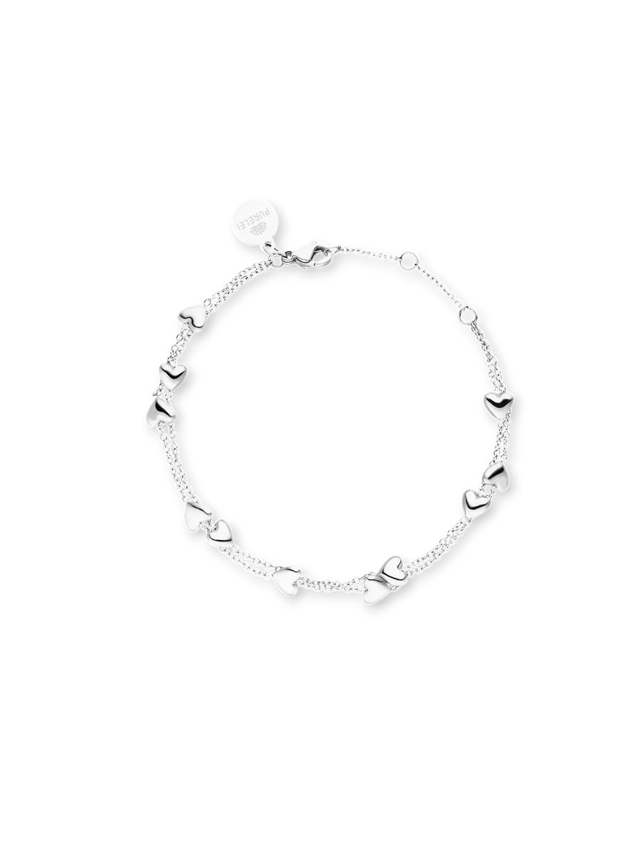 Zartes Herz-Charm-Armband, verstellbar