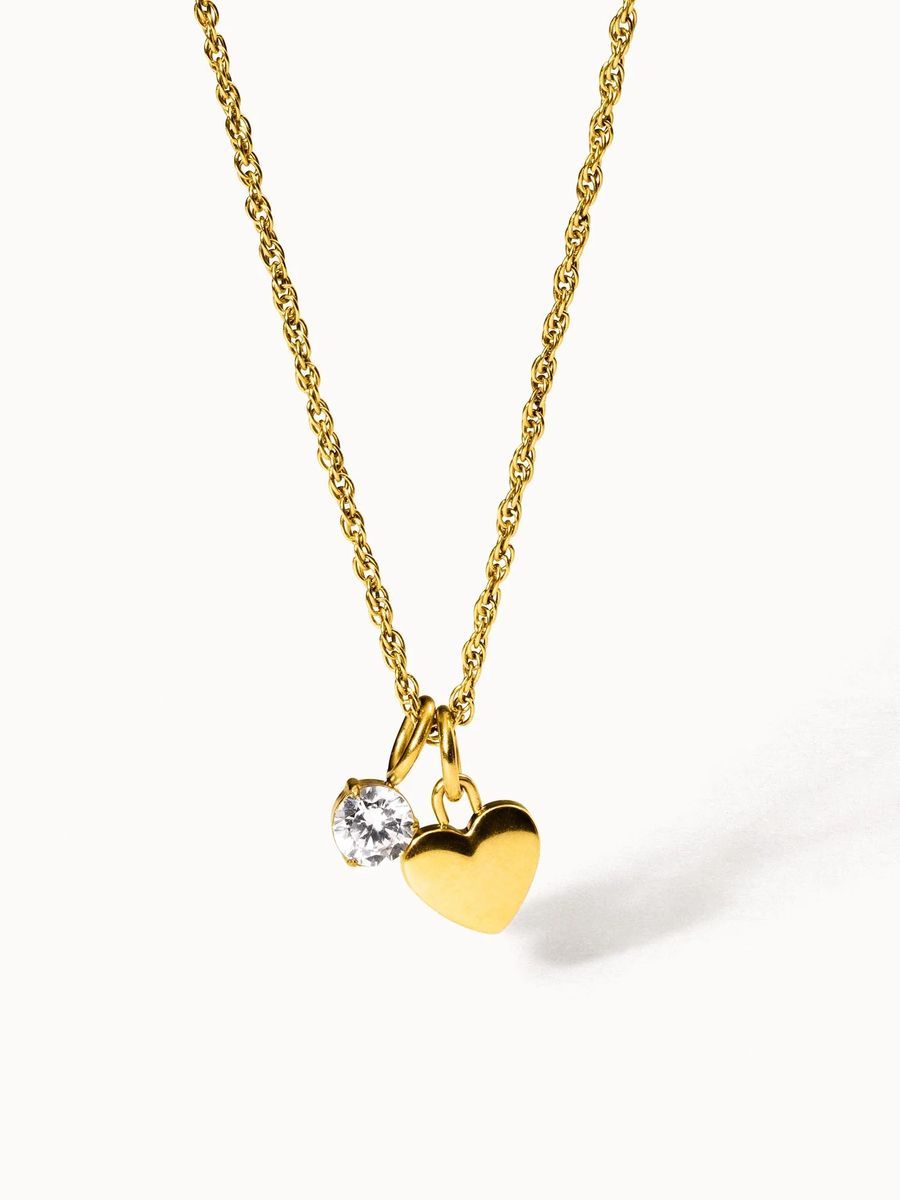 Zarte Charm-Halskette mit Herz