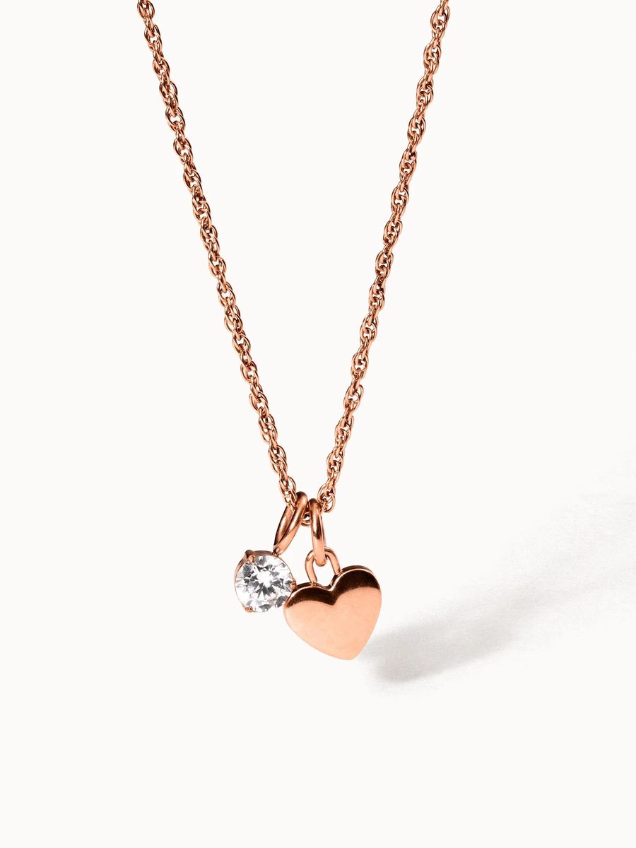 Zarte Charm-Halskette mit Herz