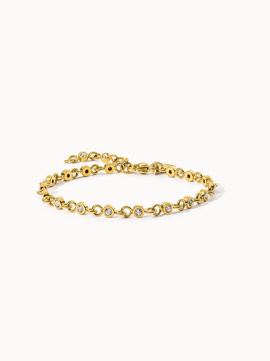 Zartes Kettenarmband mit Kristallen