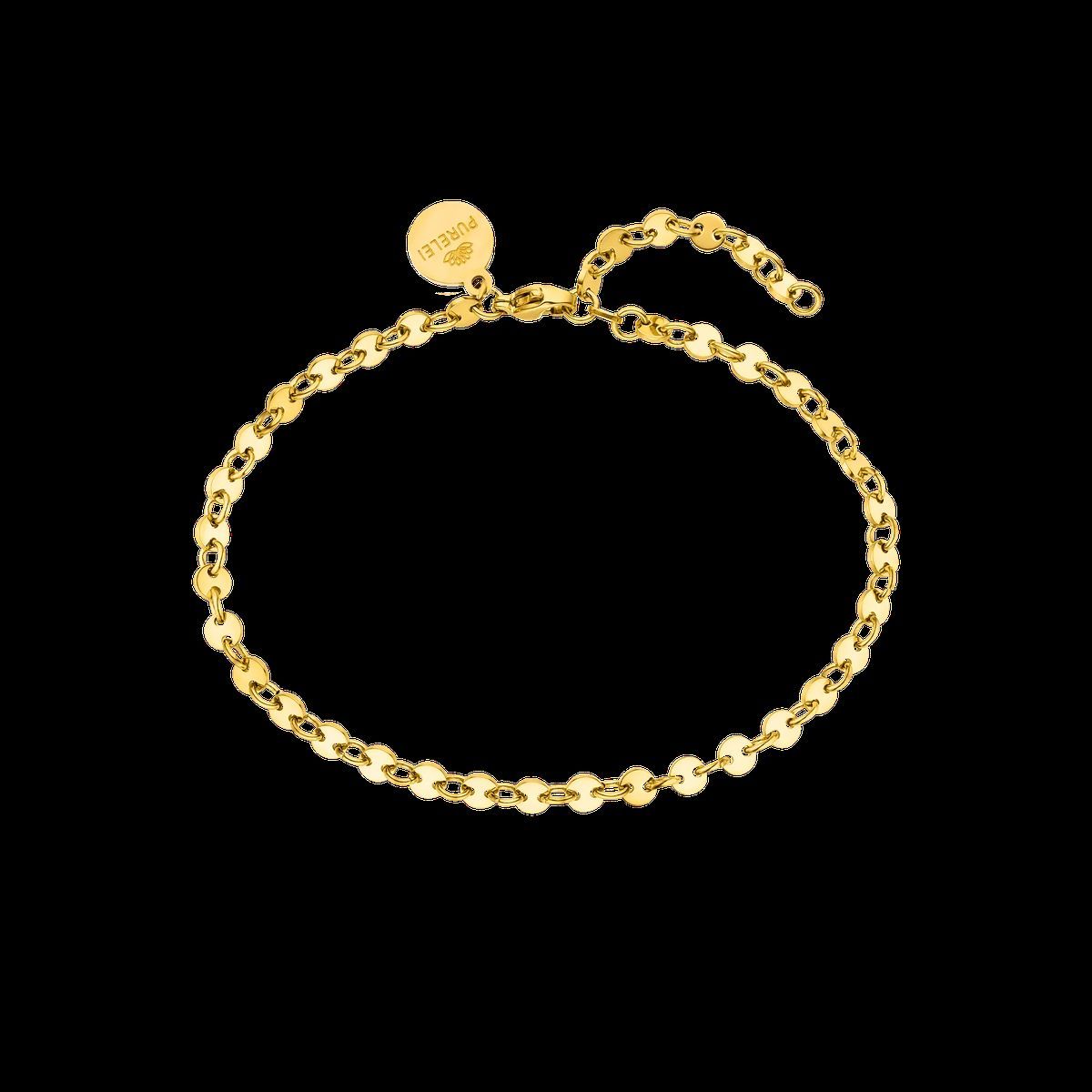 Zarte Goldene Plättchen Fußkette