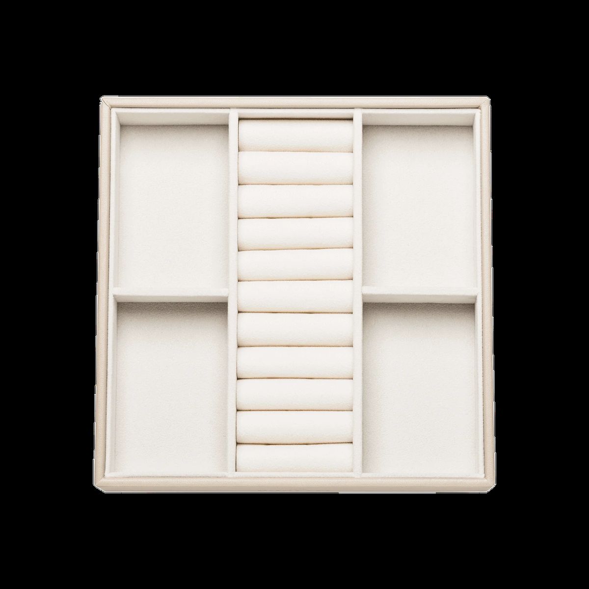 Beige Schmuckaufbewahrung Tablett Organizer