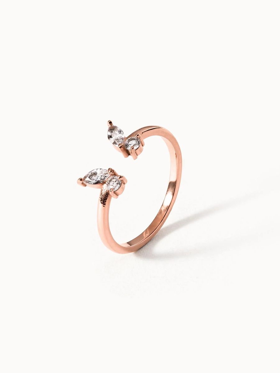 Verstellbarer Ring mit Schmetterlingsdetail