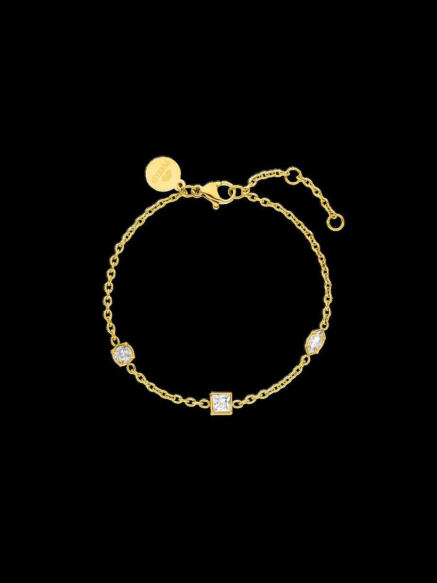 Feines Goldkettenarmband mit Anhängern