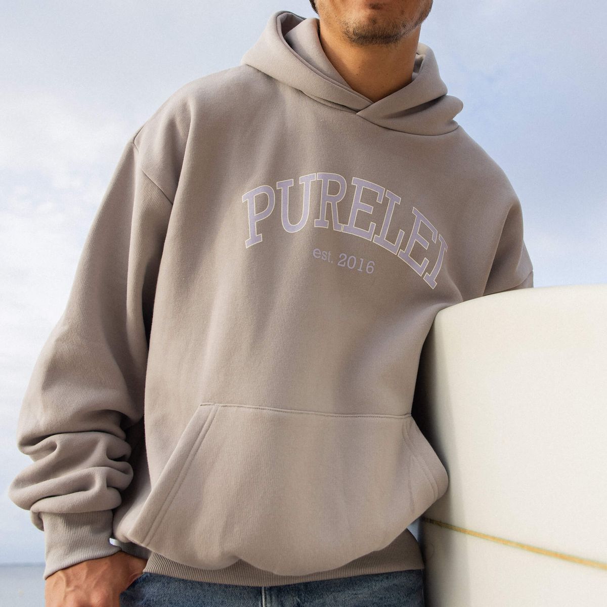 Lässiger Logo-Print Oversized Hoodie