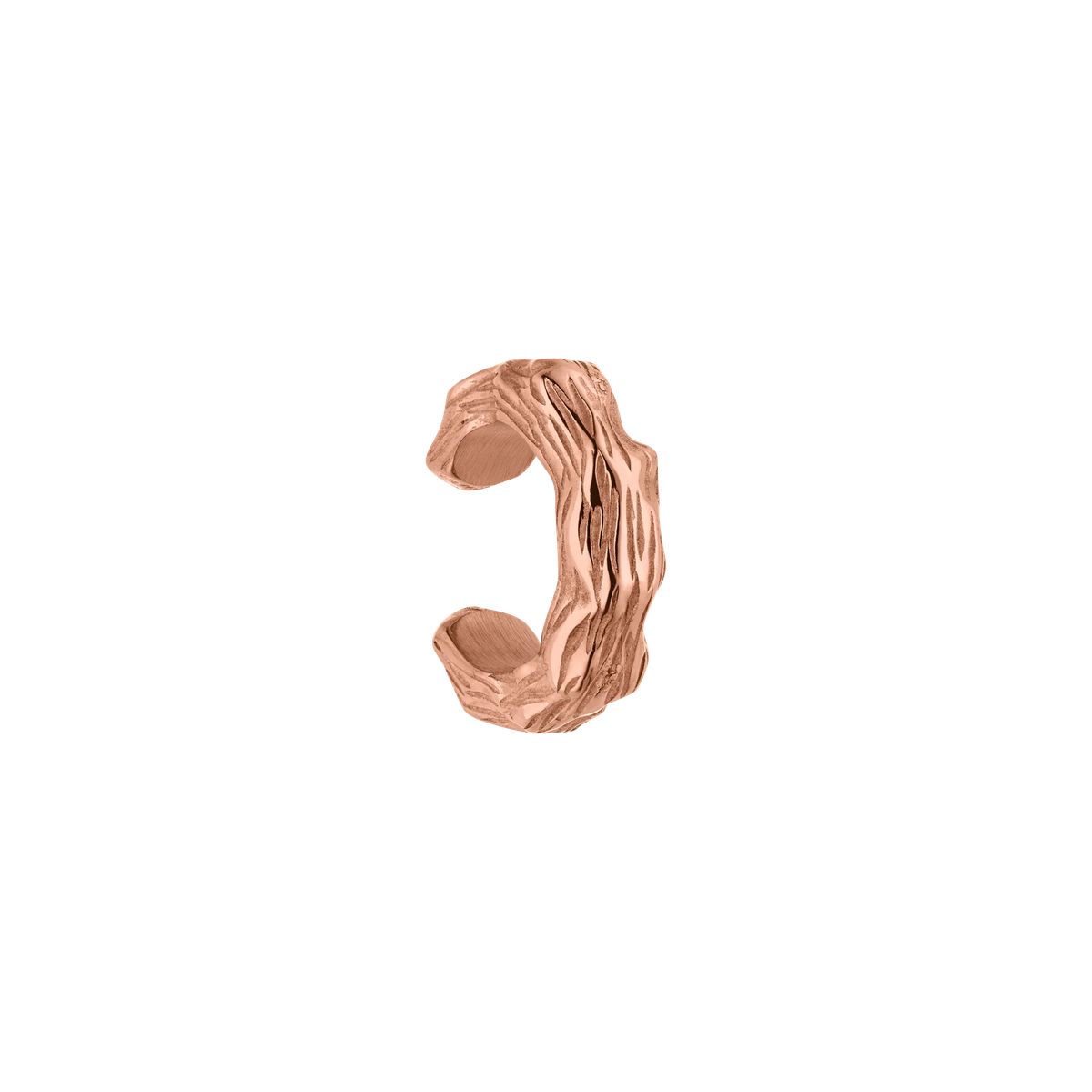 Strukturierter Gold Ohrklemme Gehämmertes Design