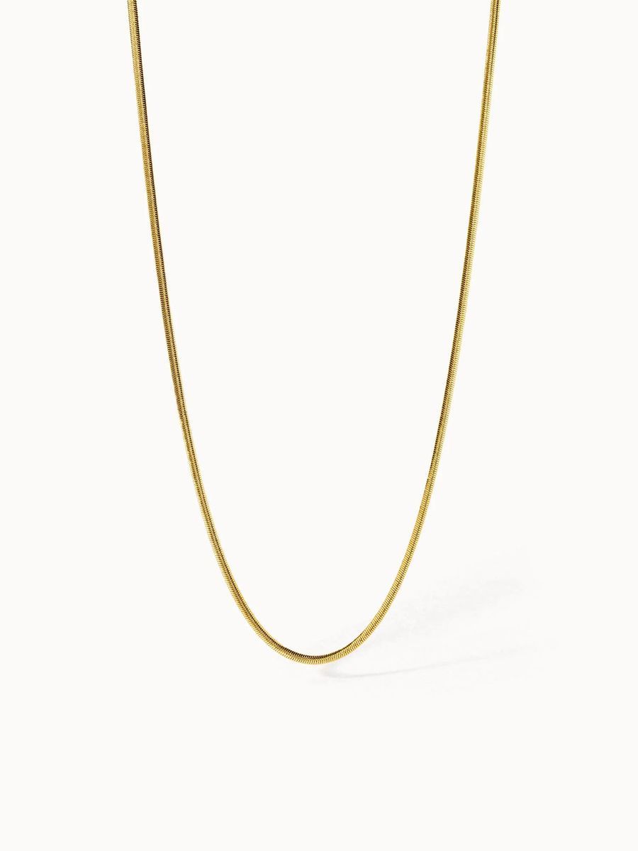 Glatte goldene Schlangenkette Halskette