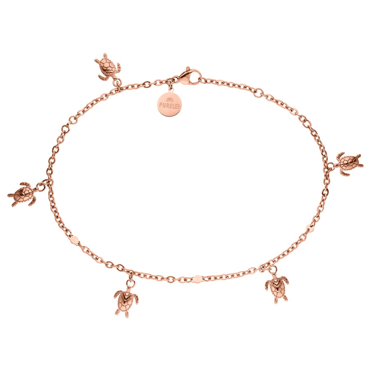 Gold Schildkröten-Charm-Fußkettchen