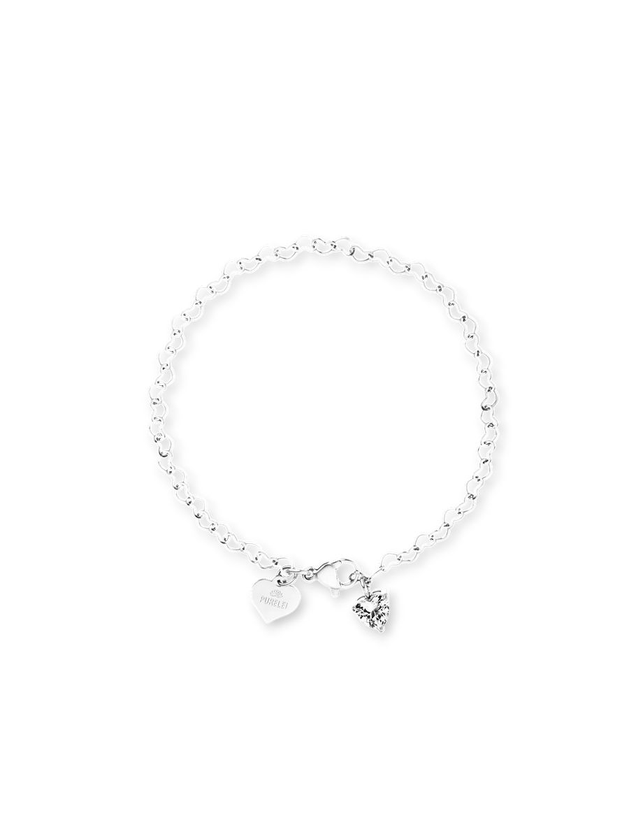 Herzkettenarmband mit Edelsteinanhänger