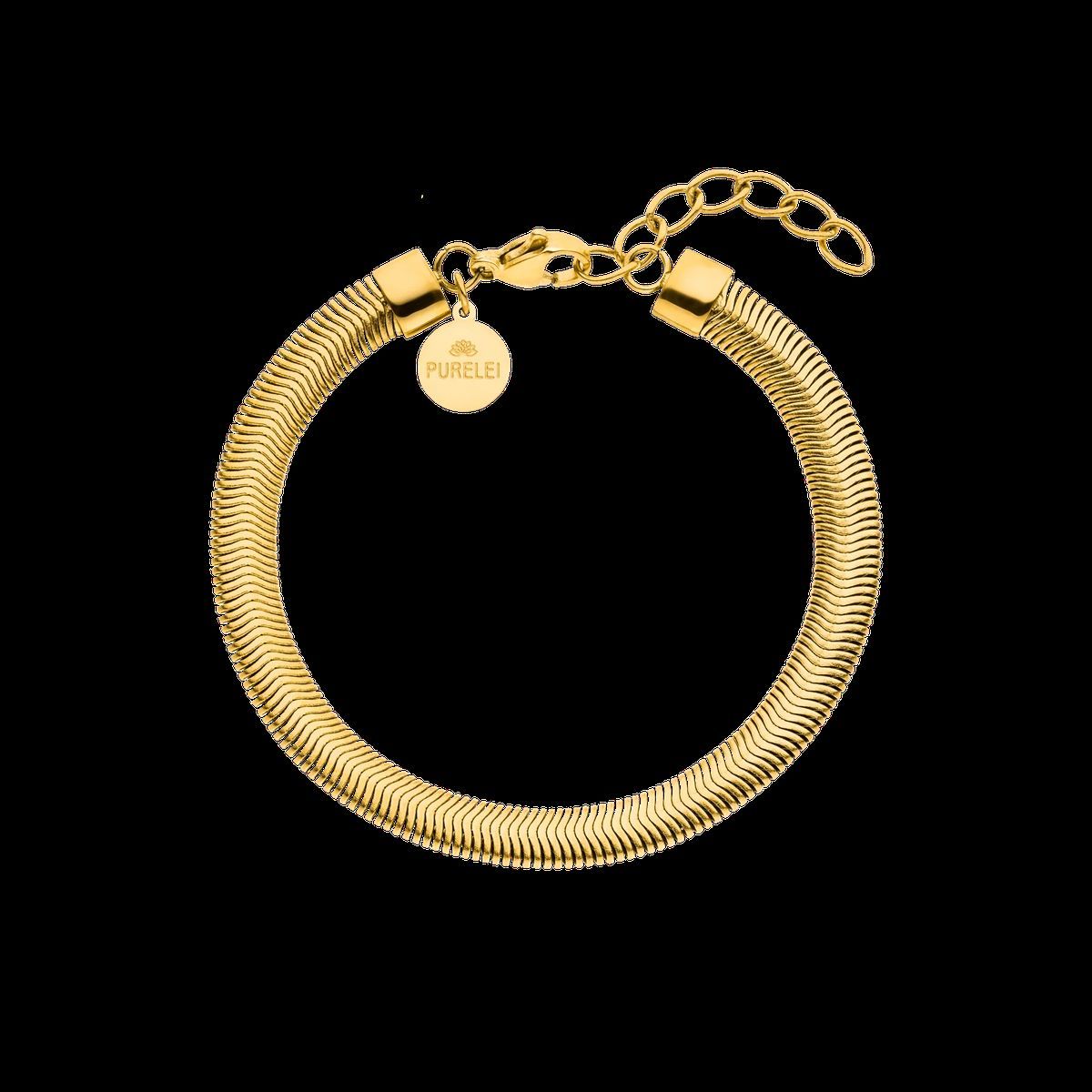 Fischgrätenarmband in Goldton
