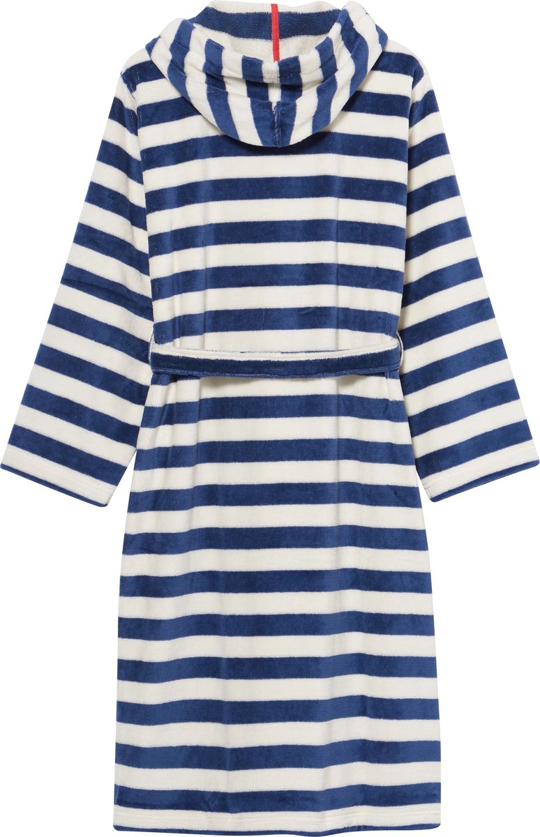Sanetta Bademantel, Streifen-Design, aufgesetzte Taschen, für Kinder, blau|weiß, 104