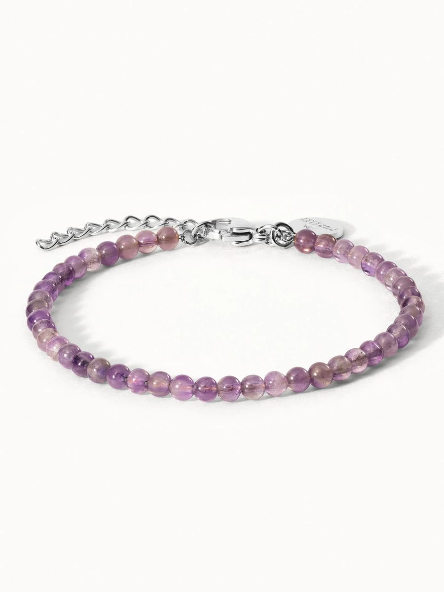 Amethyst-Armband mit goldenen Akzenten