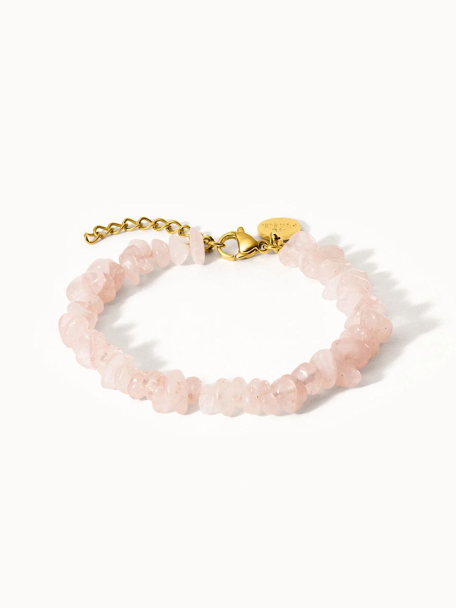 Rosenquarz Splitterarmband