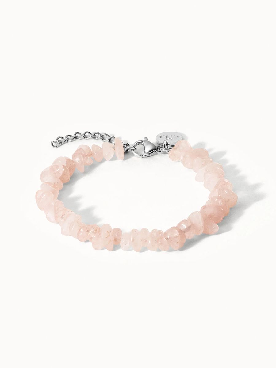Rosenquarz Splitterarmband