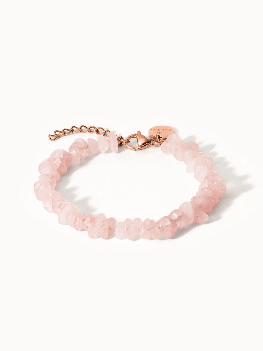Rosenquarz Splitterarmband