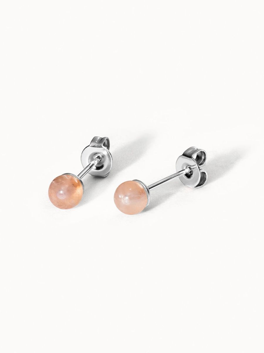 Rosenquarz Ohrstecker