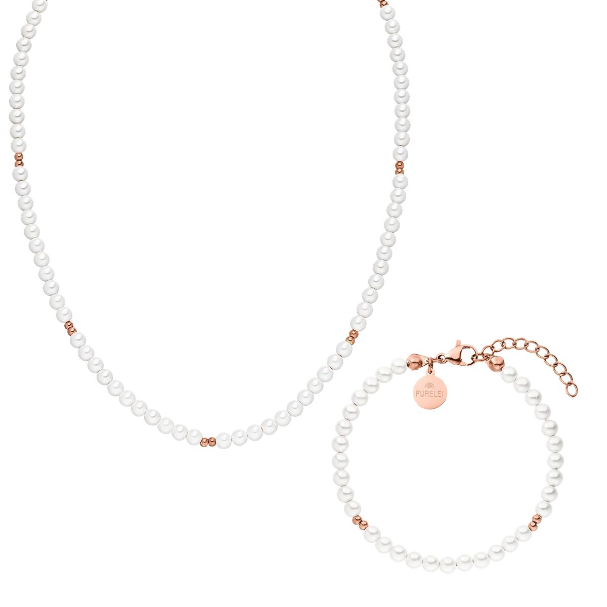 Perlenkette und Armband Set