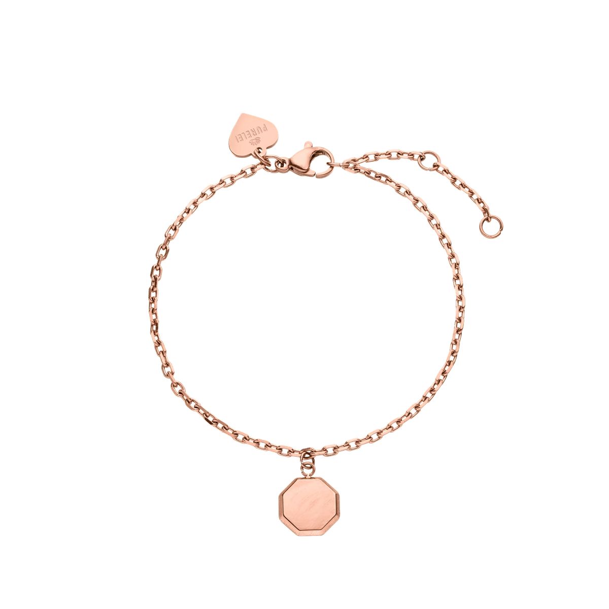 Goldfarbenes achteckiges Armband verstellbar