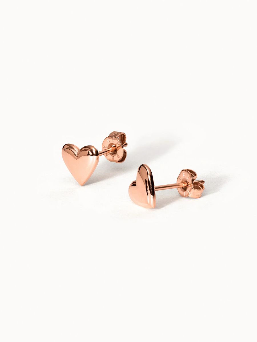 Herz Ohrstecker vergoldet