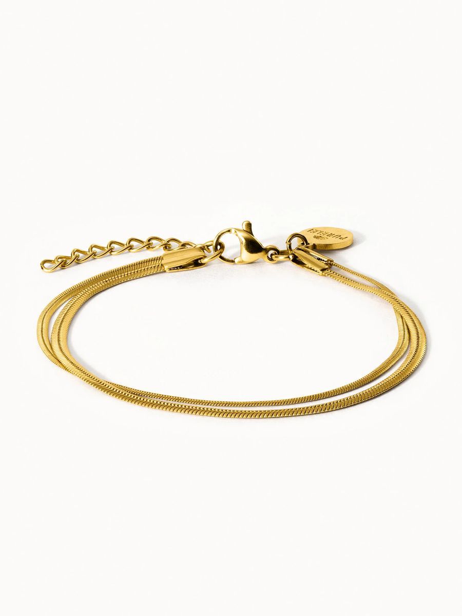 Zweilagiges Schlangenkette Armband