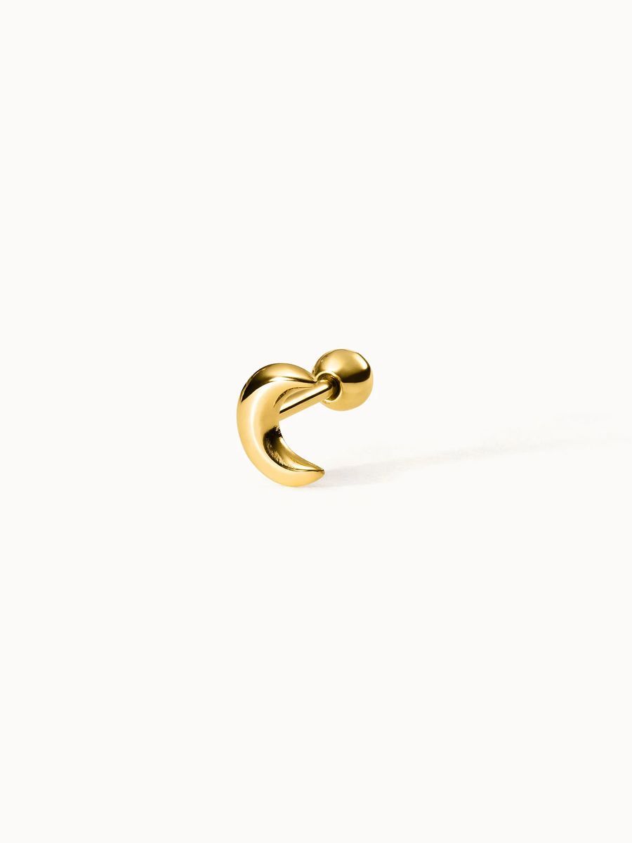 Goldener Halbmond Helix Piercing